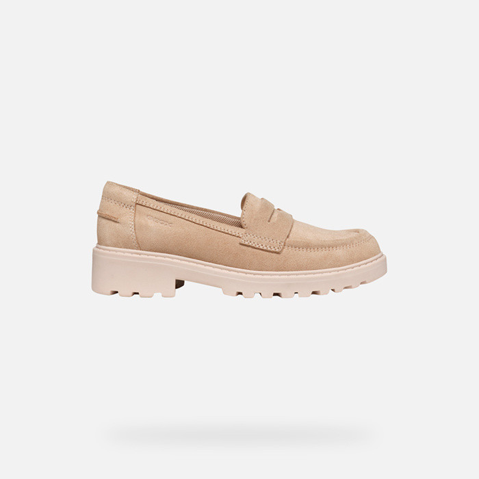 Suede loafers CASEY GIRL Terracotta | GEOX