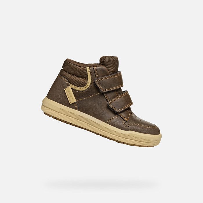 High top sneakers ARZACH BOY Browncotto/Beige | GEOX