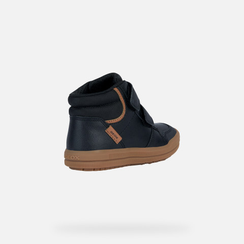 High Top Sneakers ARZACH BOY Black/Cognac - image number 4 | GEOX