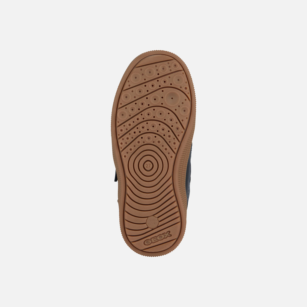 Geox® ARZACH BOY: Black/Cognac High Top Sneakers | Geox ®