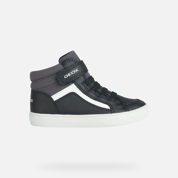 High top sneakers GISLI JUNIOR Black/Dark Grey | GEOX