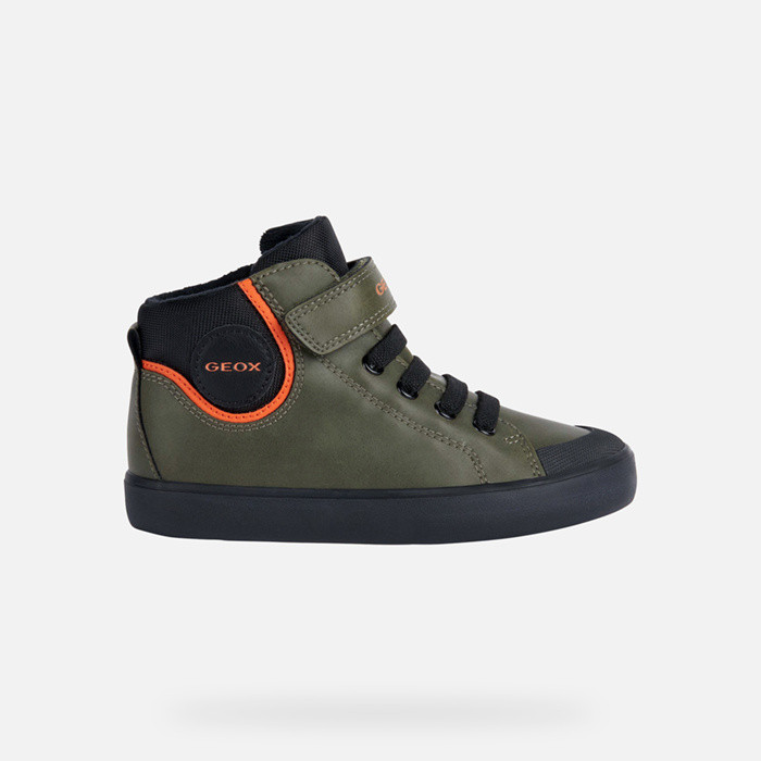 High top sneakers GISLI JUNIOR Dark Green/Black | GEOX