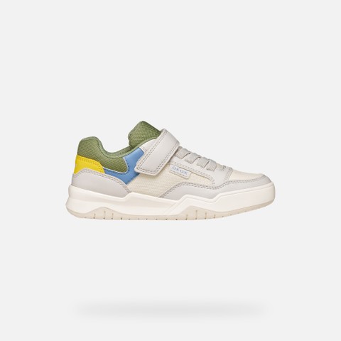Low top sneakers PERTH BOY Light Grey/Green - image number 1 | GEOX