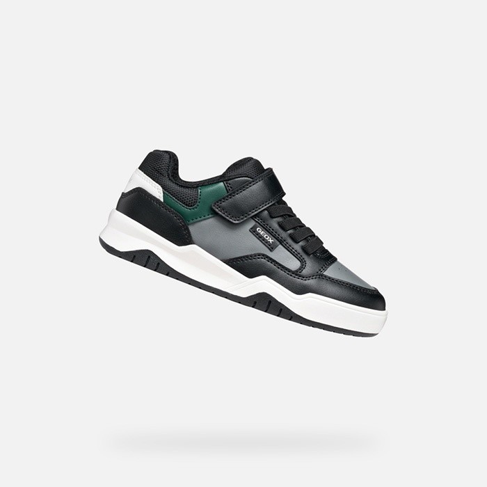 Velcro shoes PERTH BOY Black/Green | GEOX