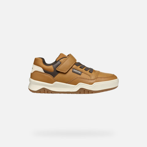 Low top sneakers PERTH BOY Dark Yellow/Brown - image number 1 | GEOX