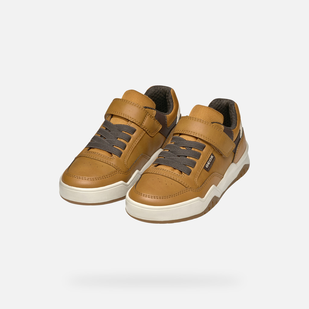 Low top sneakers PERTH BOY Dark Yellow/Brown - image number 7 | GEOX