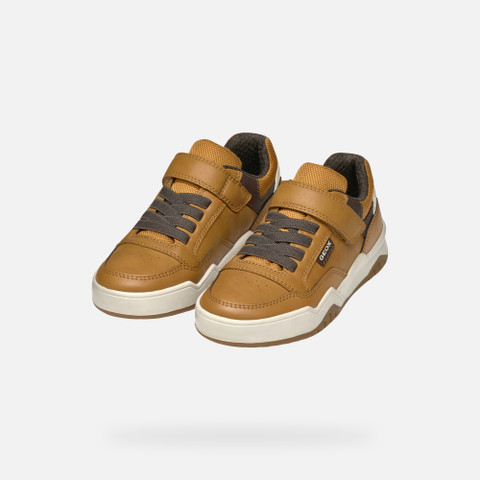 Low top sneakers PERTH BOY Dark Yellow/Brown - image number 7 | GEOX