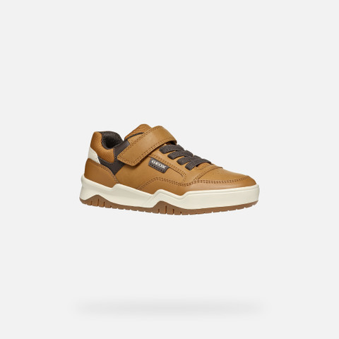 Low top sneakers PERTH BOY Dark Yellow/Brown - image number 2 | GEOX