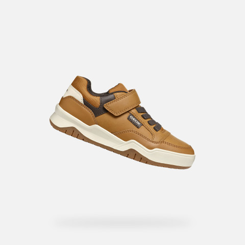 Low top sneakers PERTH BOY Dark Yellow/Brown - image number 0 | GEOX