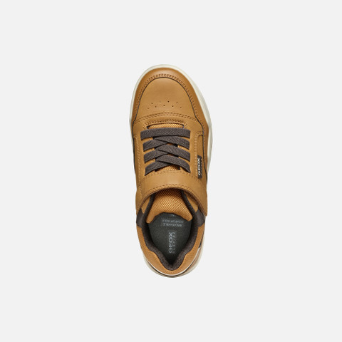 Low top sneakers PERTH BOY Dark Yellow/Brown - image number 5 | GEOX