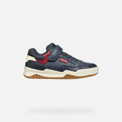 Low top sneakers PERTH BOY Navy/Dark Red - image number 1 | GEOX