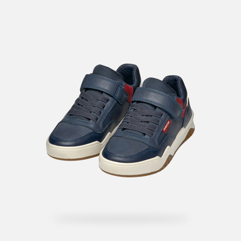 Low top sneakers PERTH BOY Navy/Dark Red - image number 7 | GEOX