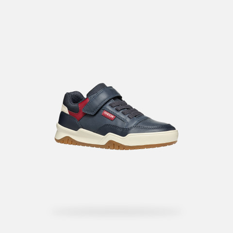 Low top sneakers PERTH BOY Navy/Dark Red - image number 2 | GEOX