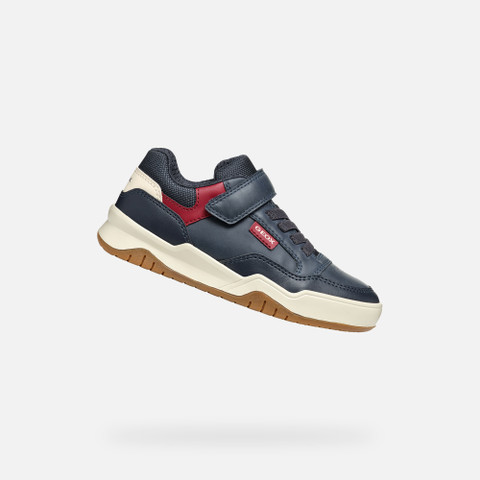 Low top sneakers PERTH BOY Navy/Dark Red - image number 0 | GEOX