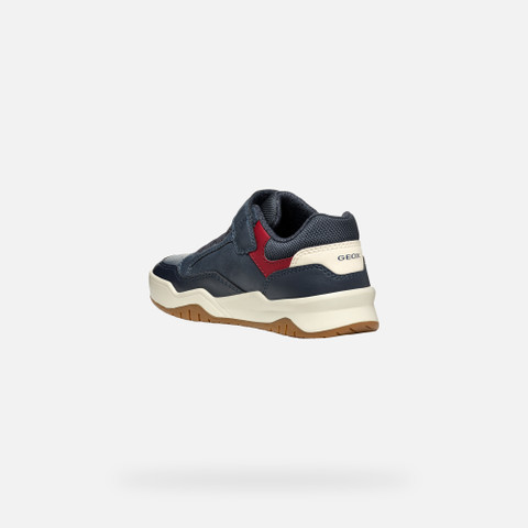 Low top sneakers PERTH BOY Navy/Dark Red - image number 3 | GEOX