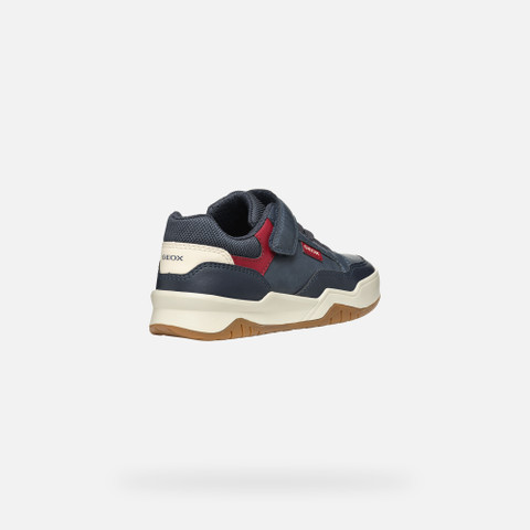 Low top sneakers PERTH BOY Navy/Dark Red - image number 4 | GEOX