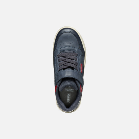 Low top sneakers PERTH BOY Navy/Dark Red - image number 5 | GEOX