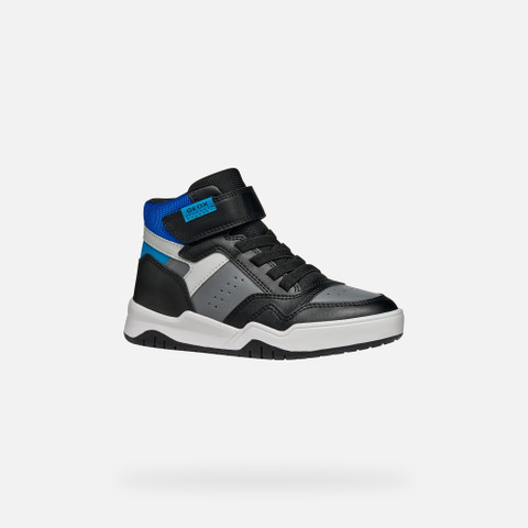 High top sneakers PERTH BOY Grey/Black - image number 2 | GEOX