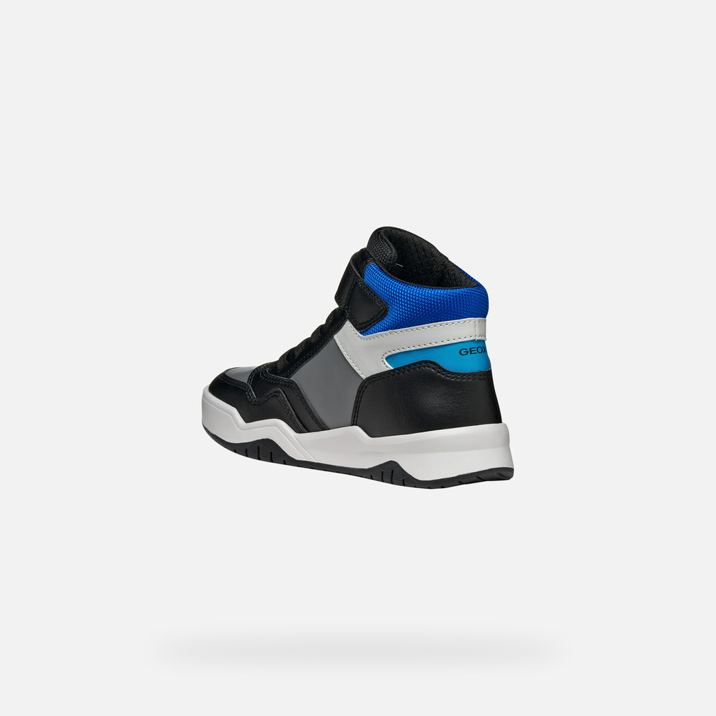 High top sneakers PERTH BOY Grey/Black - image number 3 | GEOX