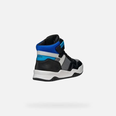High top sneakers PERTH BOY Grey/Black - image number 4 | GEOX