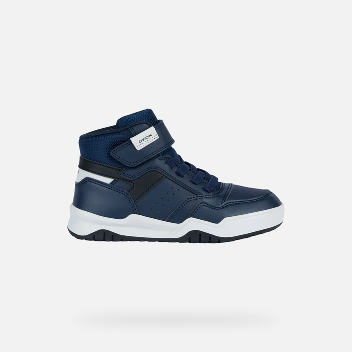 Geox® PERTH BOY: High Top blue | Boy navy Junior Sneakers Geox®
