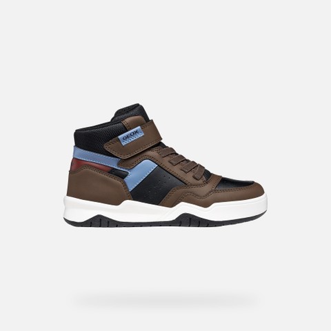 Velcro shoes PERTH BOY Dark.Brown/Black - image number 1 | GEOX
