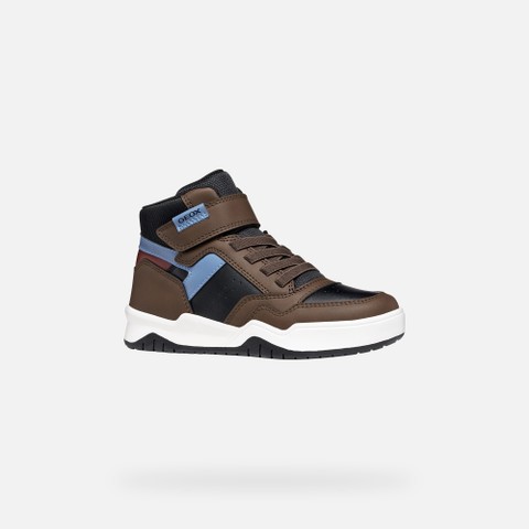 Velcro shoes PERTH BOY Dark.Brown/Black - image number 2 | GEOX