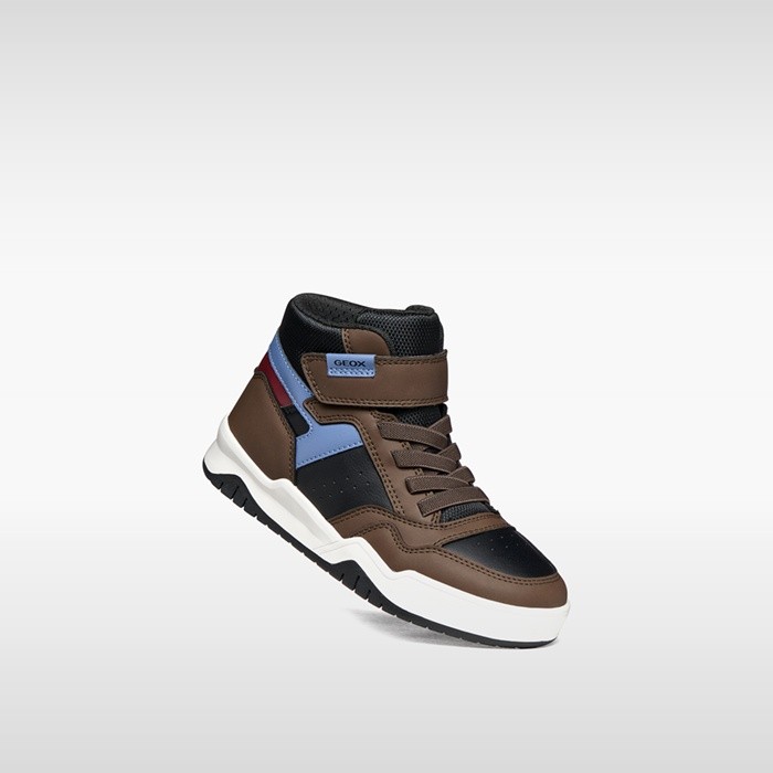 Velcro shoes PERTH BOY Dark.Brown/Black | GEOX