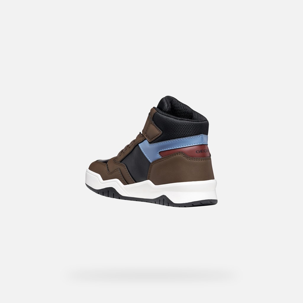Velcro shoes PERTH BOY Dark.Brown/Black - image number 3 | GEOX