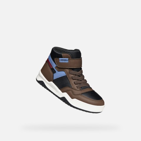 Velcro shoes PERTH BOY Dark.Brown/Black - image number 4 | GEOX