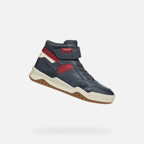 High top sneakers PERTH BOY Navy/Dark Red - image number 0 | GEOX