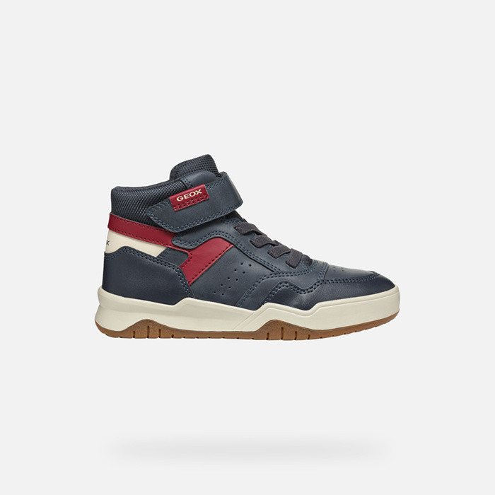 High top sneakers PERTH BOY Navy/Dark Red | GEOX
