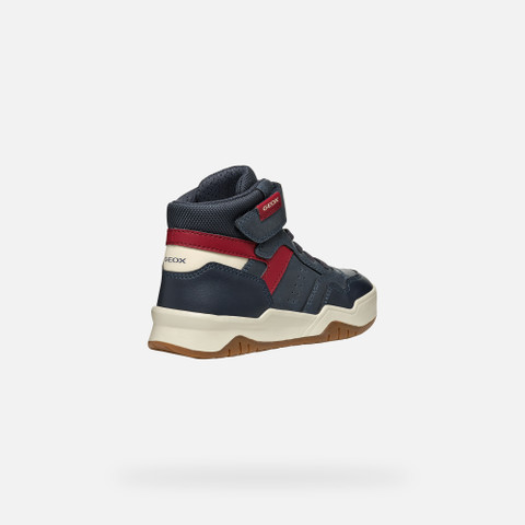 High top sneakers PERTH BOY Navy/Dark Red - image number 4 | GEOX