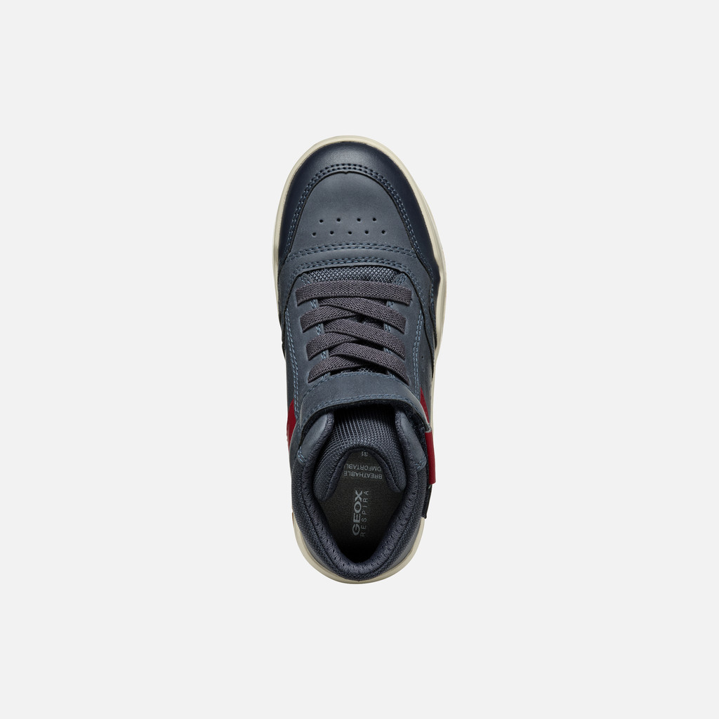 High top sneakers PERTH BOY Navy/Dark Red - image number 5 | GEOX