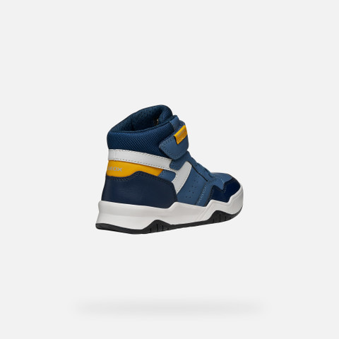 High top sneakers PERTH BOY Avio/Gray - image number 4 | GEOX
