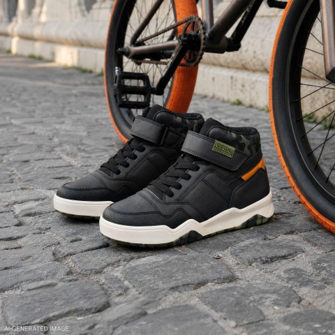 Zapatillas con velcro PERTH NI&Ntilde;O Negro/Camuflaje - image number 1 | GEOX