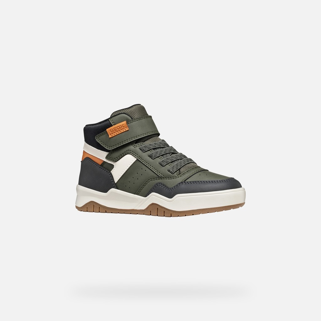 Chaussures &agrave; scratch PERTH GAR&Ccedil;ON Vert militaire - image number 2 | GEOX