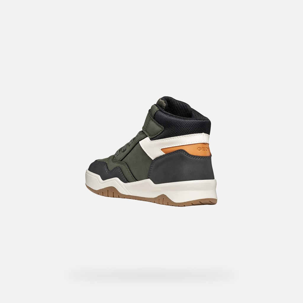 Chaussures &agrave; scratch PERTH GAR&Ccedil;ON Vert militaire - image number 3 | GEOX