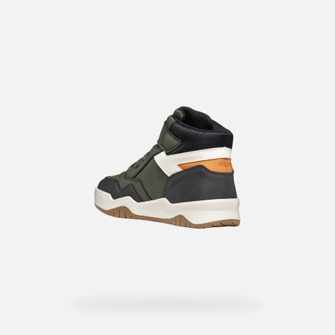 Chaussures &agrave; scratch PERTH GAR&Ccedil;ON Vert militaire - image number 3 | GEOX