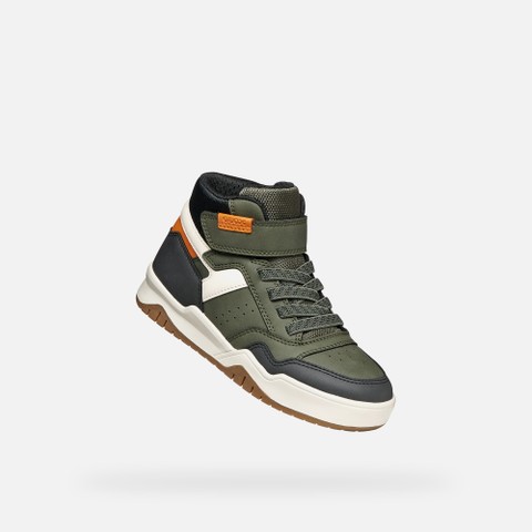 Chaussures &agrave; scratch PERTH GAR&Ccedil;ON Vert militaire - image number 4 | GEOX