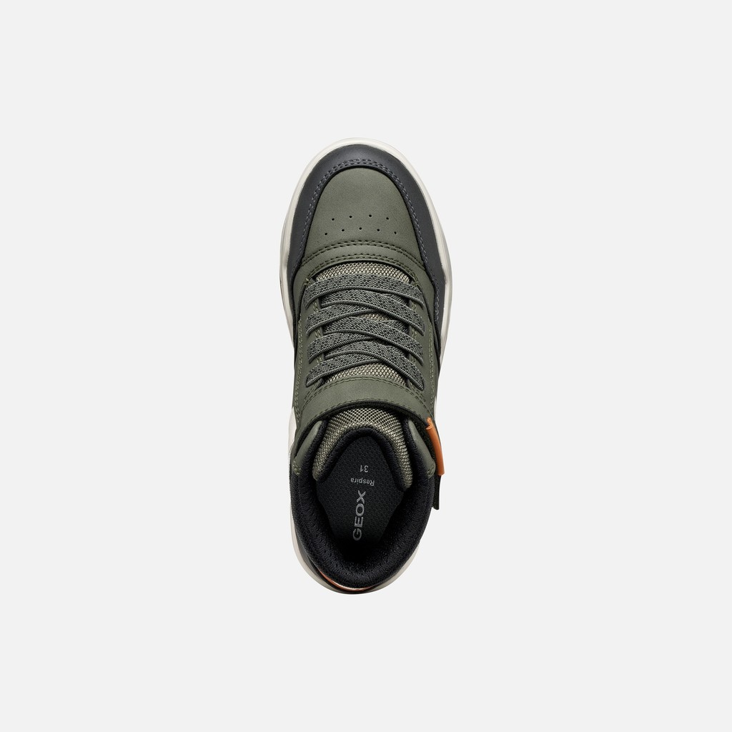 Chaussures &agrave; scratch PERTH GAR&Ccedil;ON Vert militaire - image number 5 | GEOX