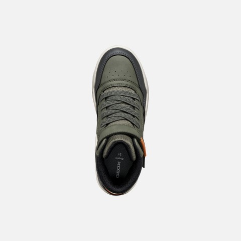 Chaussures &agrave; scratch PERTH GAR&Ccedil;ON Vert militaire - image number 5 | GEOX