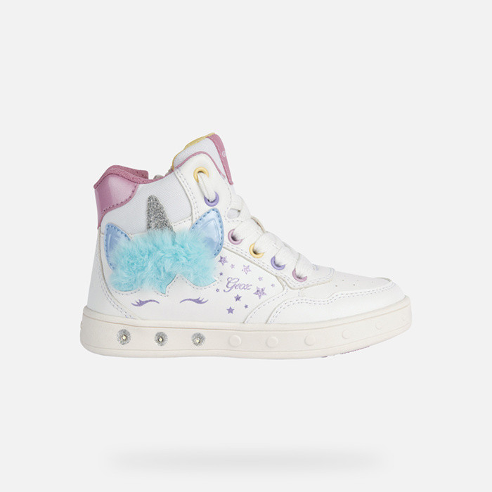 Shoes with lights SKYLIN GIRL White/Multicolor | GEOX