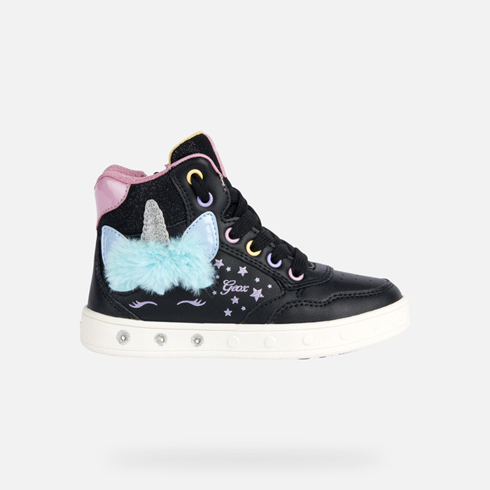 Shoes with lights SKYLIN GIRL Black/Multicolor | GEOX
