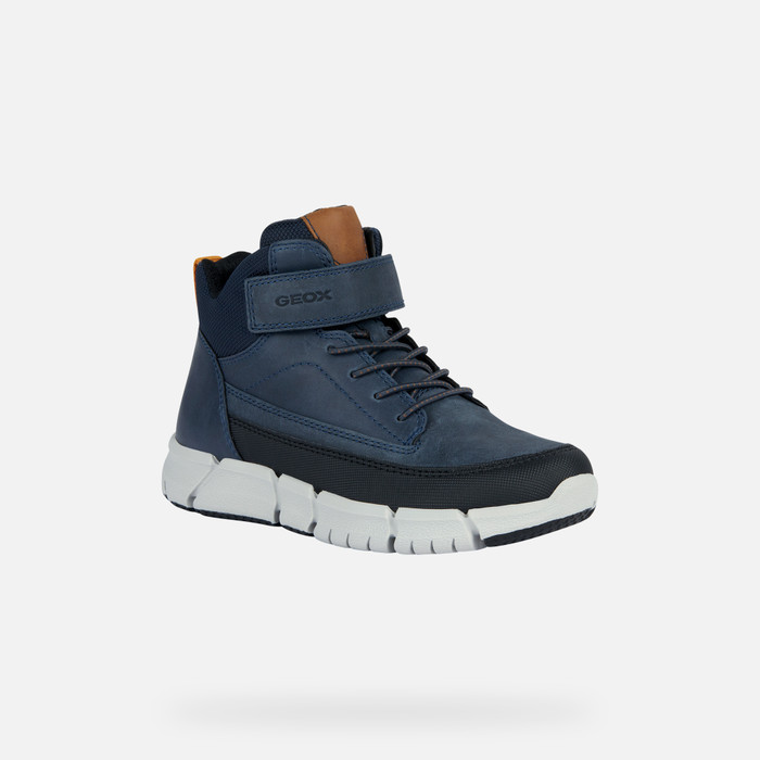 Geox FLEXYPER BOY ABX - Sneakers hoog - chestnut/coffee/donkerbruin