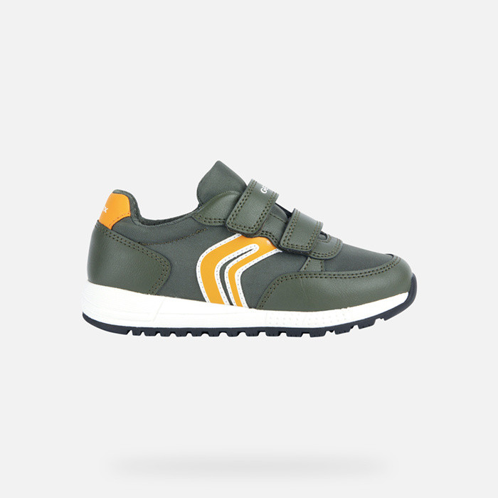 Velcro shoes ALBEN JUNIOR Military/Orange | GEOX