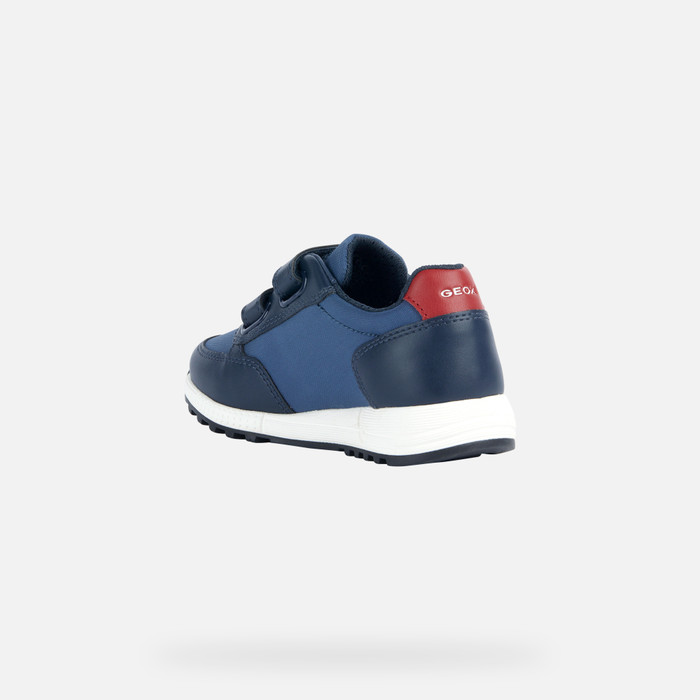 Geox Jongens J Alben Boy E Sneakers, Navy White, 33 EU