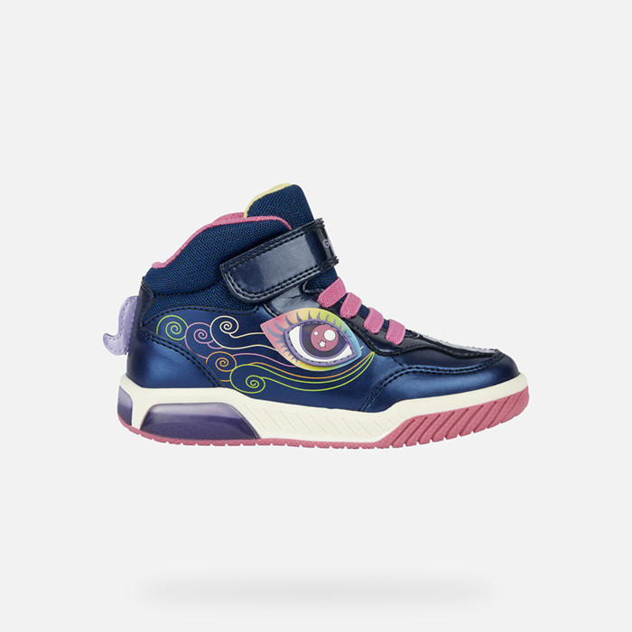 Shoes with lights INEK GIRL Navy/Multicolor | GEOX