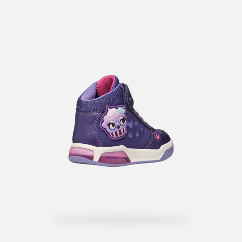 High top sneakers INEK GIRL Violet/Fuchsia - image number 4 | GEOX