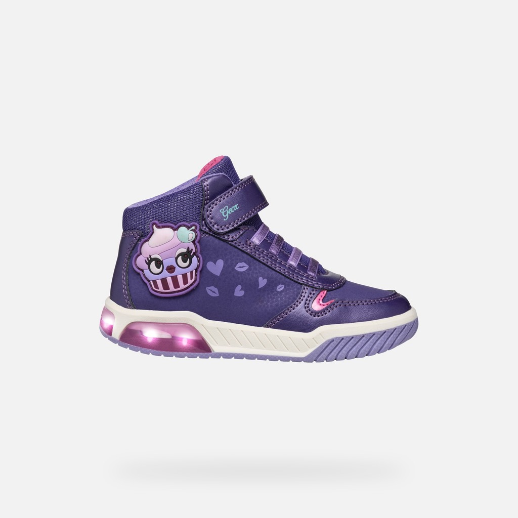 High top sneakers INEK GIRL Violet/Fuchsia - image number 1 | GEOX